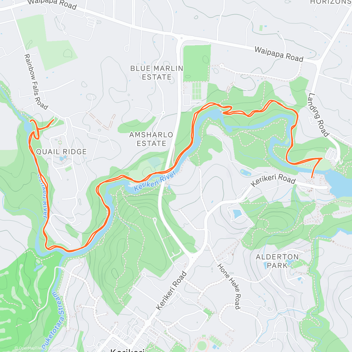 Map of the activity, Morning Walk