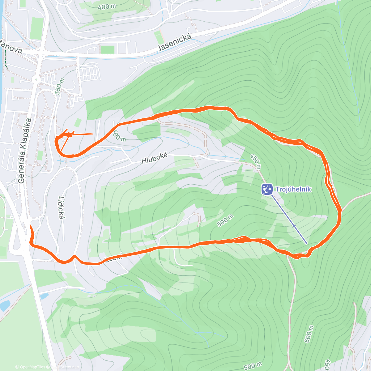 Map of the activity, LH 24 Vsetin edice