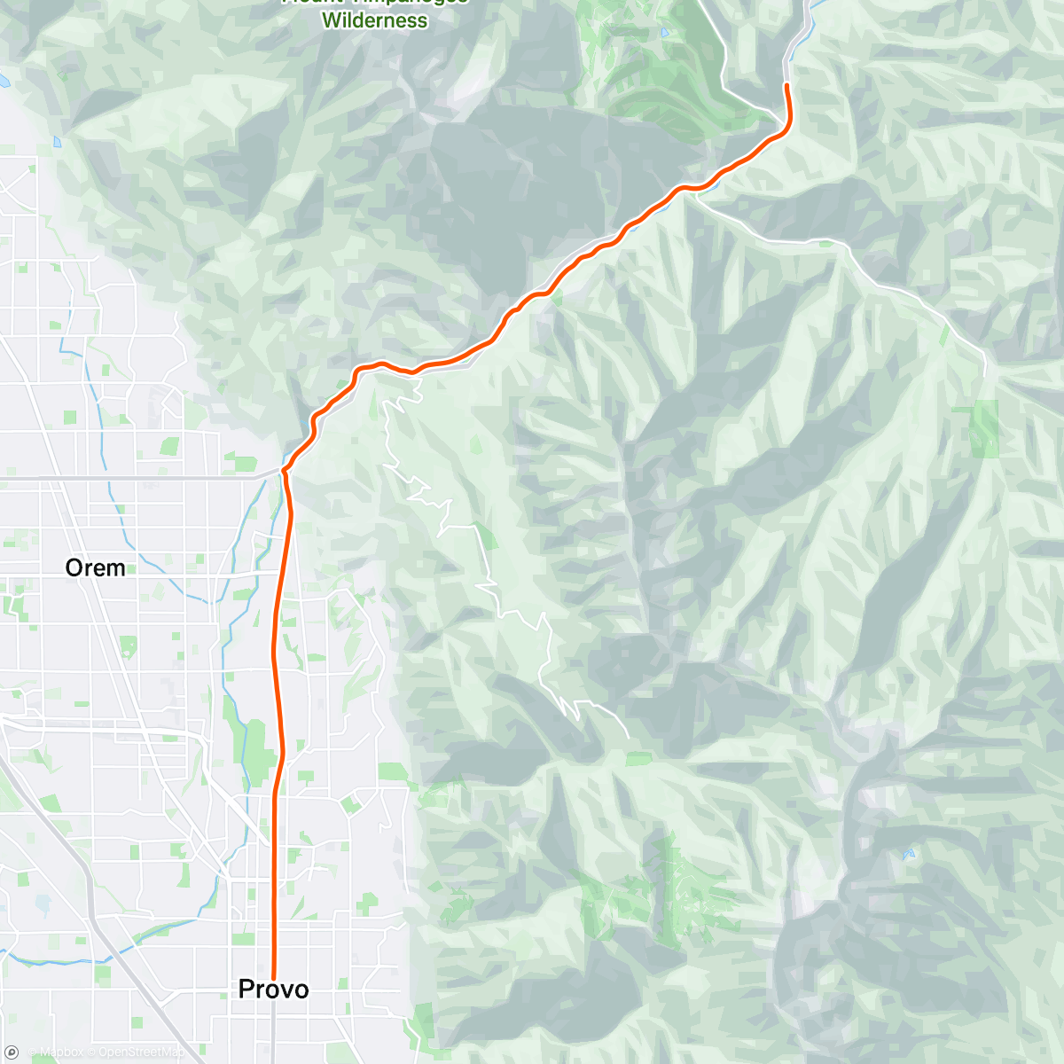 Map of the activity, Utah Valley Half