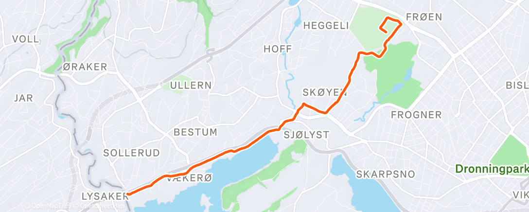 Map of the activity, Morning Run