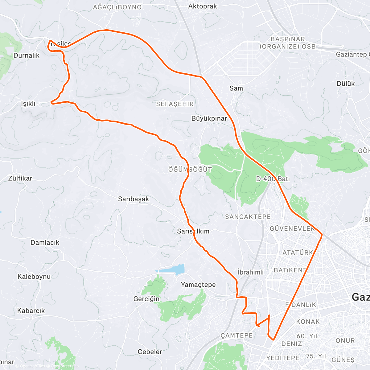 Map of the activity, Morning Ride