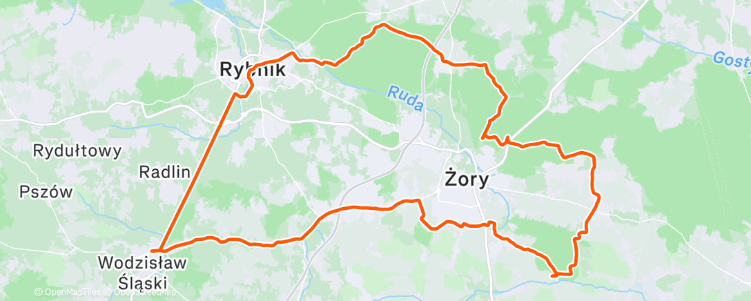 Peta aktivitas, Lunch Mountain Bike Ride