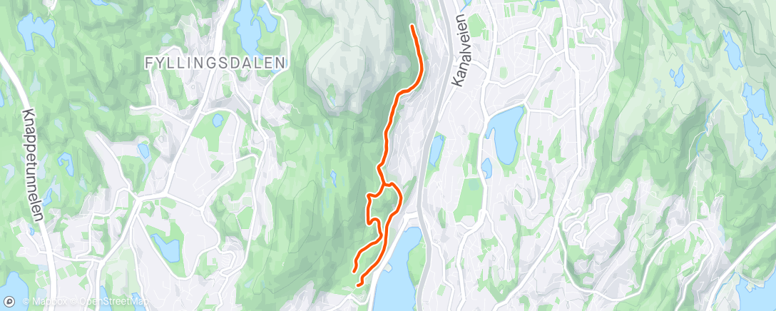 Map of the activity, Tur i Langeskogen