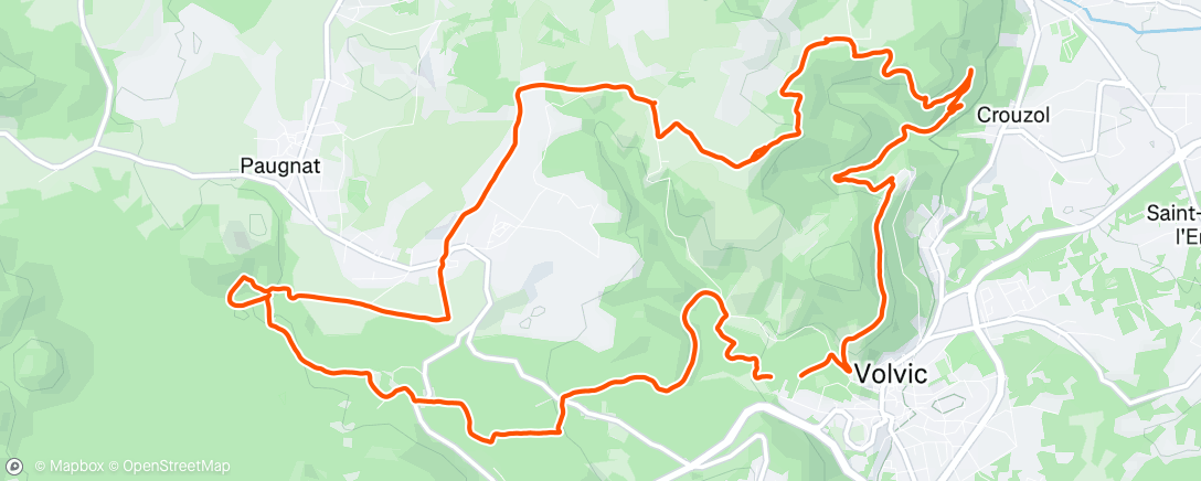 Map of the activity, Sortie VTT le matin