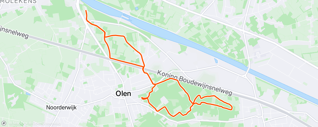 Map of the activity, Teunenberg Tuesday