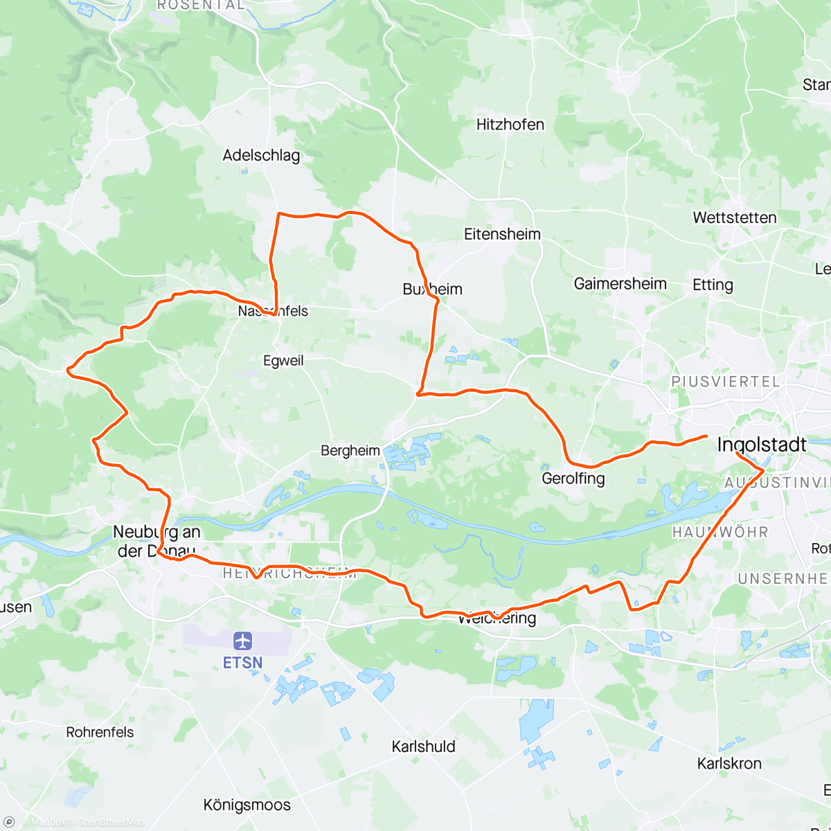 Map of the activity, Couple Ride