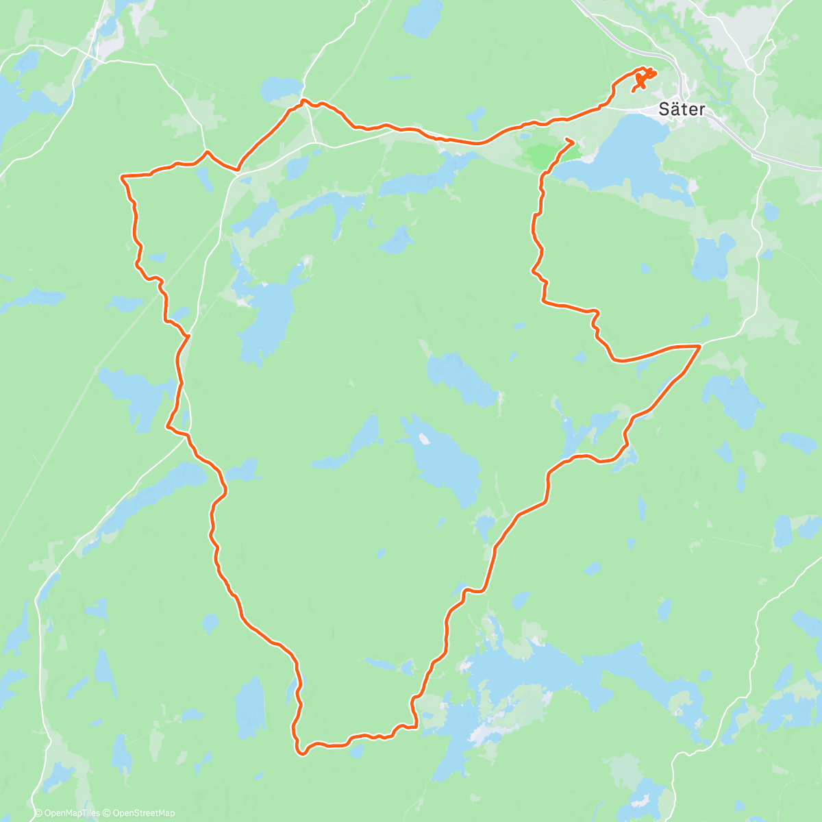 Map of the activity, Distans bland plockepinn 🌲
