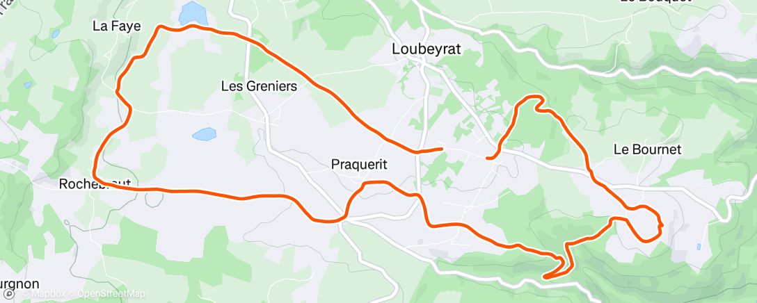 Map of the activity, Course à pied le matin