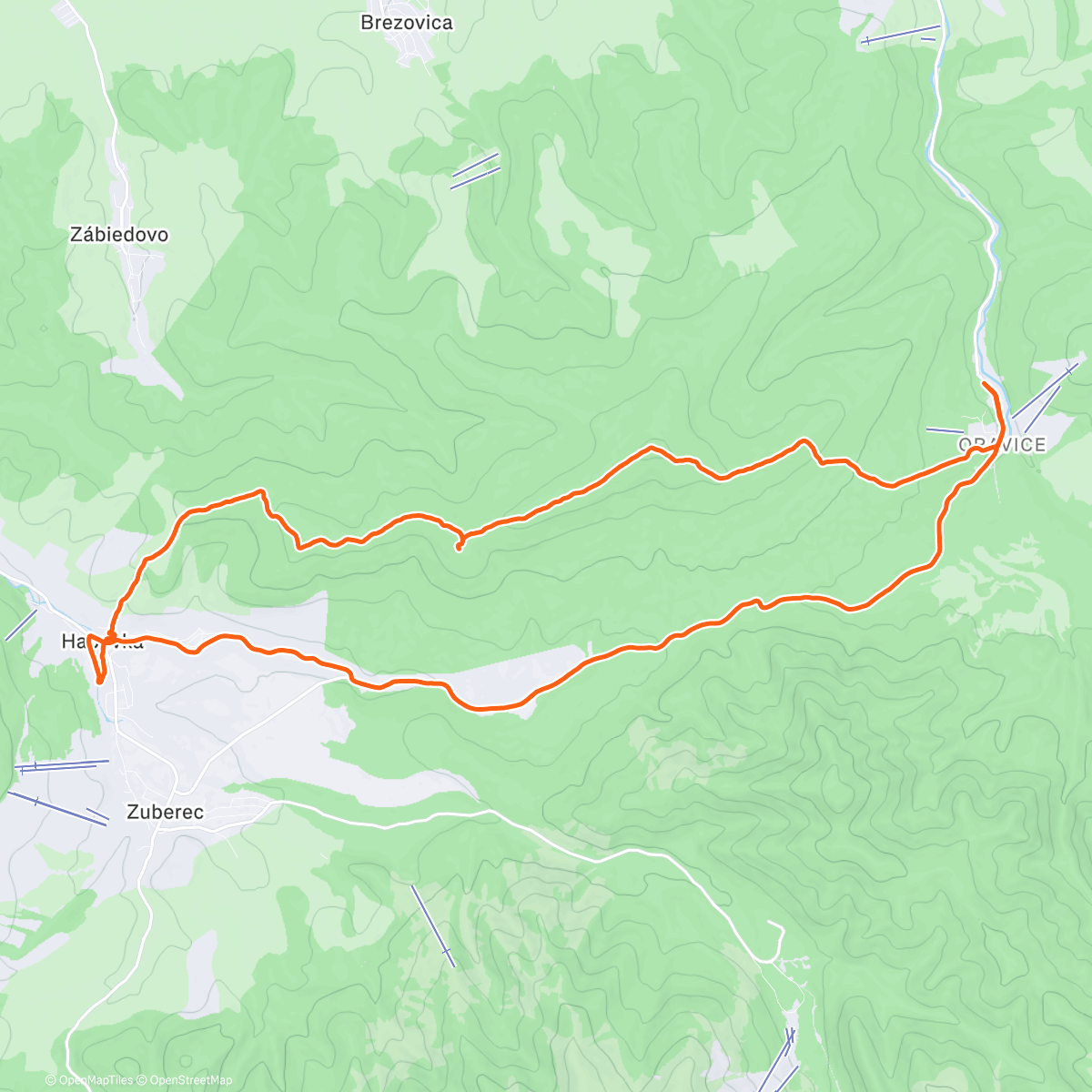 Карта физической активности (Ponad Zuberec)