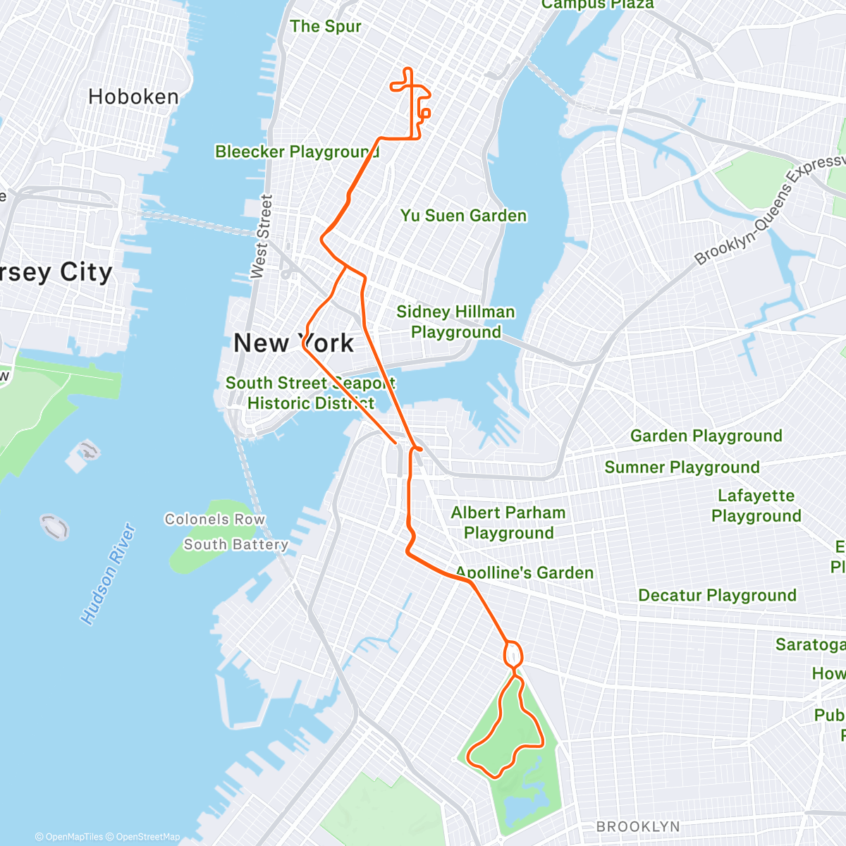 Map of the activity, Zwift - No Sleep Till Brooklyn in New York