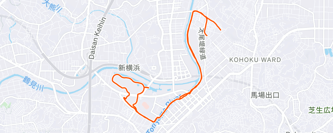 Map of the activity, Lunch Run