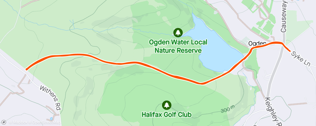 Map of the activity, QRC Withens Gate run