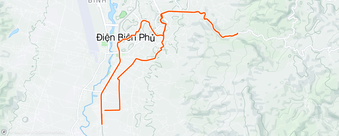 Map of the activity, Evening Ride