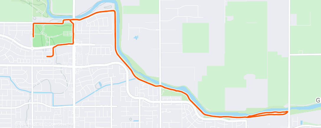 Map of the activity, Morning Run
