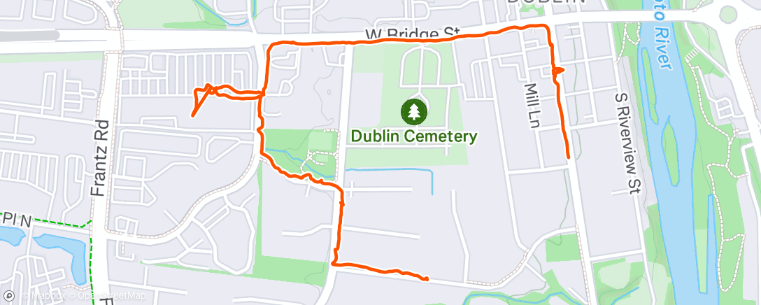 Map of the activity, Morning Walk