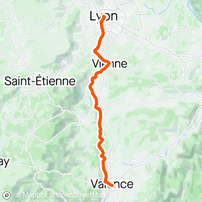 Lyon - Valence | 121.2 km Cycling Route on Strava