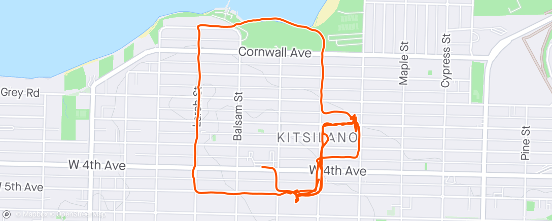 Mapa de la actividad, Kits neighborhood Walk with Kiwi, Sprocket and Bonita