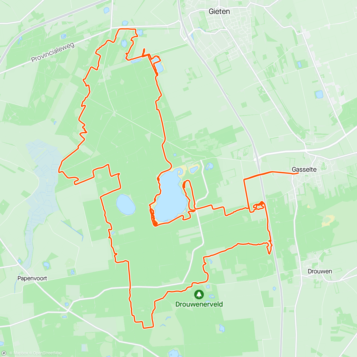 Mapa da atividade, Mountain Bike Ride - Gieten 🚴🏼‍♂️🚴🏼‍♂️🚴🏼‍♂️🚴🏼‍♂️🚴🏼‍♂️☀️