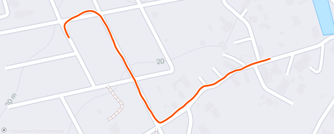 Map of the activity, Evening Run