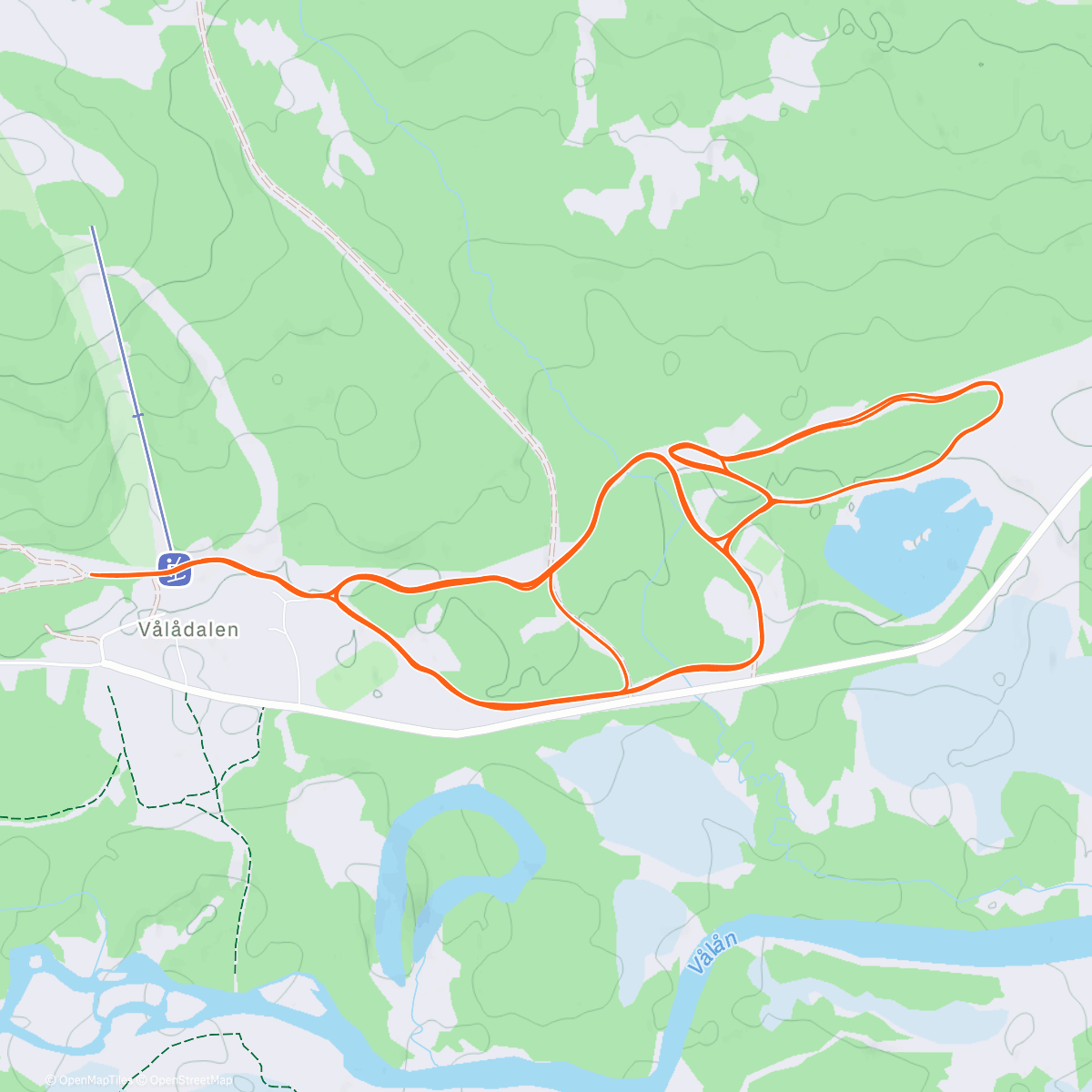 Map of the activity, Lunch Nordic Ski