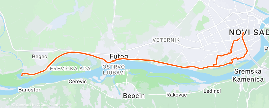 Карта физической активности (Утренний велозаезд)