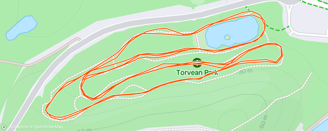 Map of the activity, Park Run