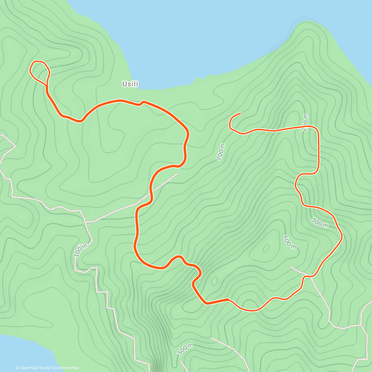 Mapa de la actividad, Zwift - Epic Run in Watopia