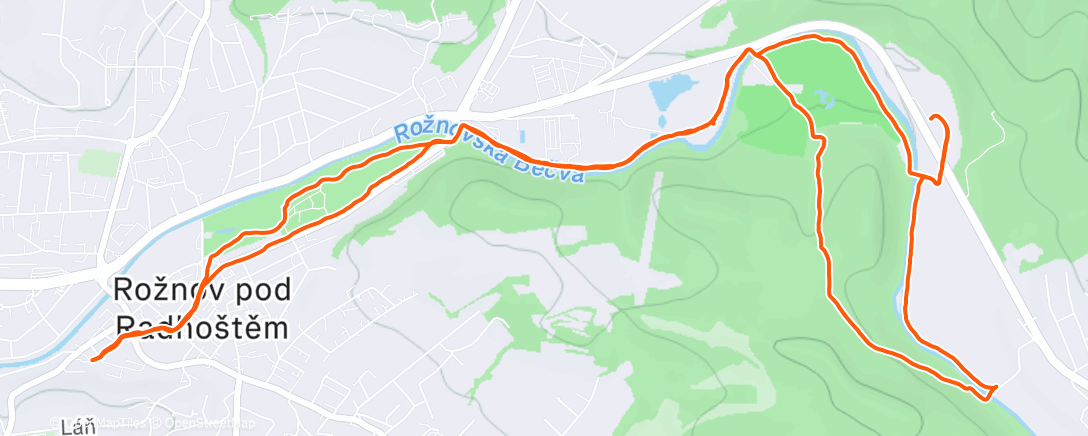 Map of the activity, Afternoon Walk