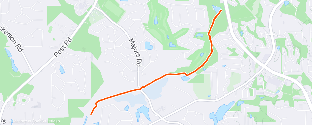 Map of the activity, Morning Run