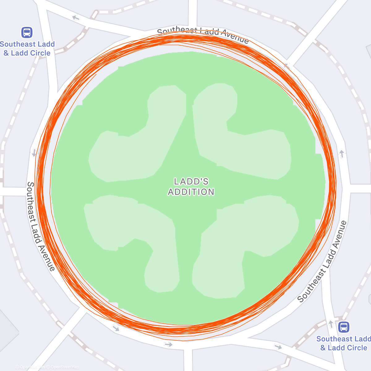 Map of the activity, Blazers Loss # 18