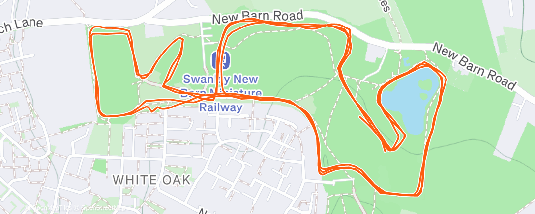 Map of the activity, Lunch Run