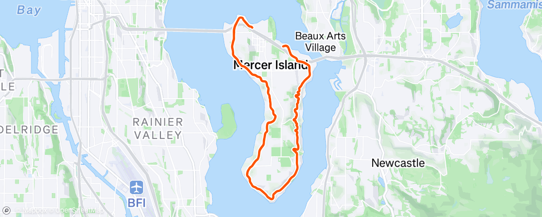 Map of the activity, Lunch Ride