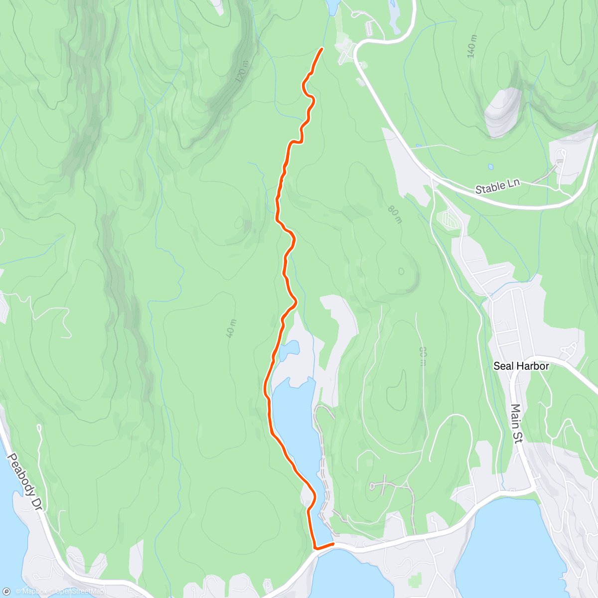 Map of the activity, Jordan stream trail