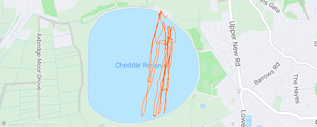 Map of the activity, Windsurfing session
