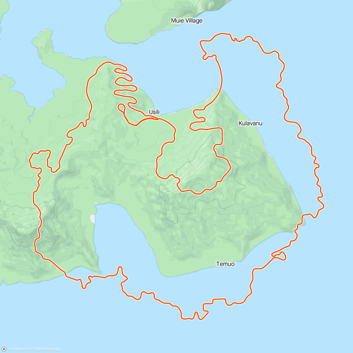 「Zwift - Shorelines and Summits in Watopia」活動的地圖