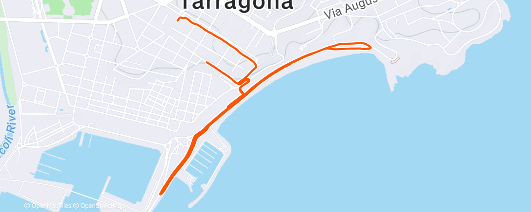 Map of the activity, Morning Run
