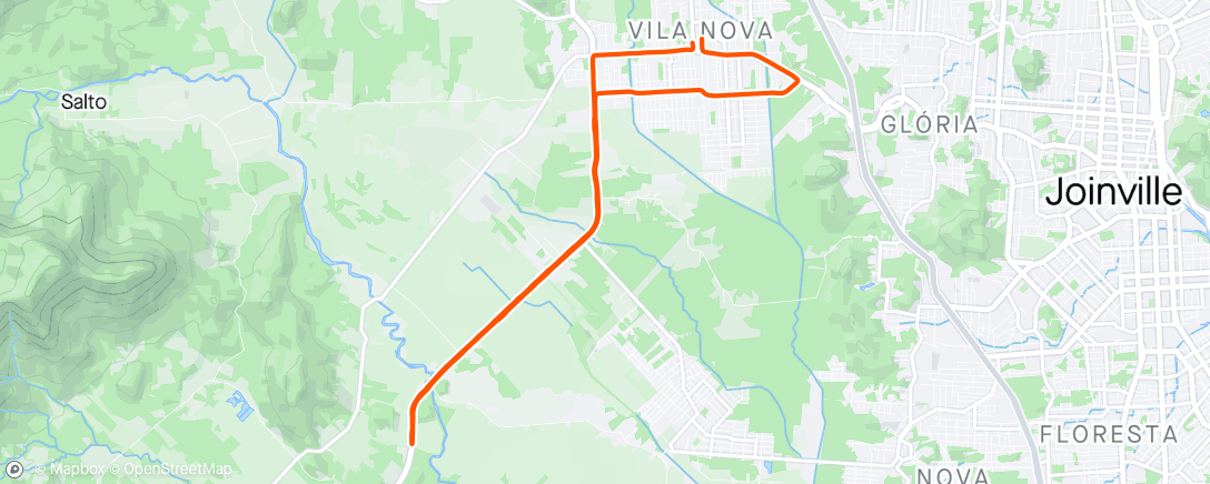 Map of the activity, Pedalada vespertina