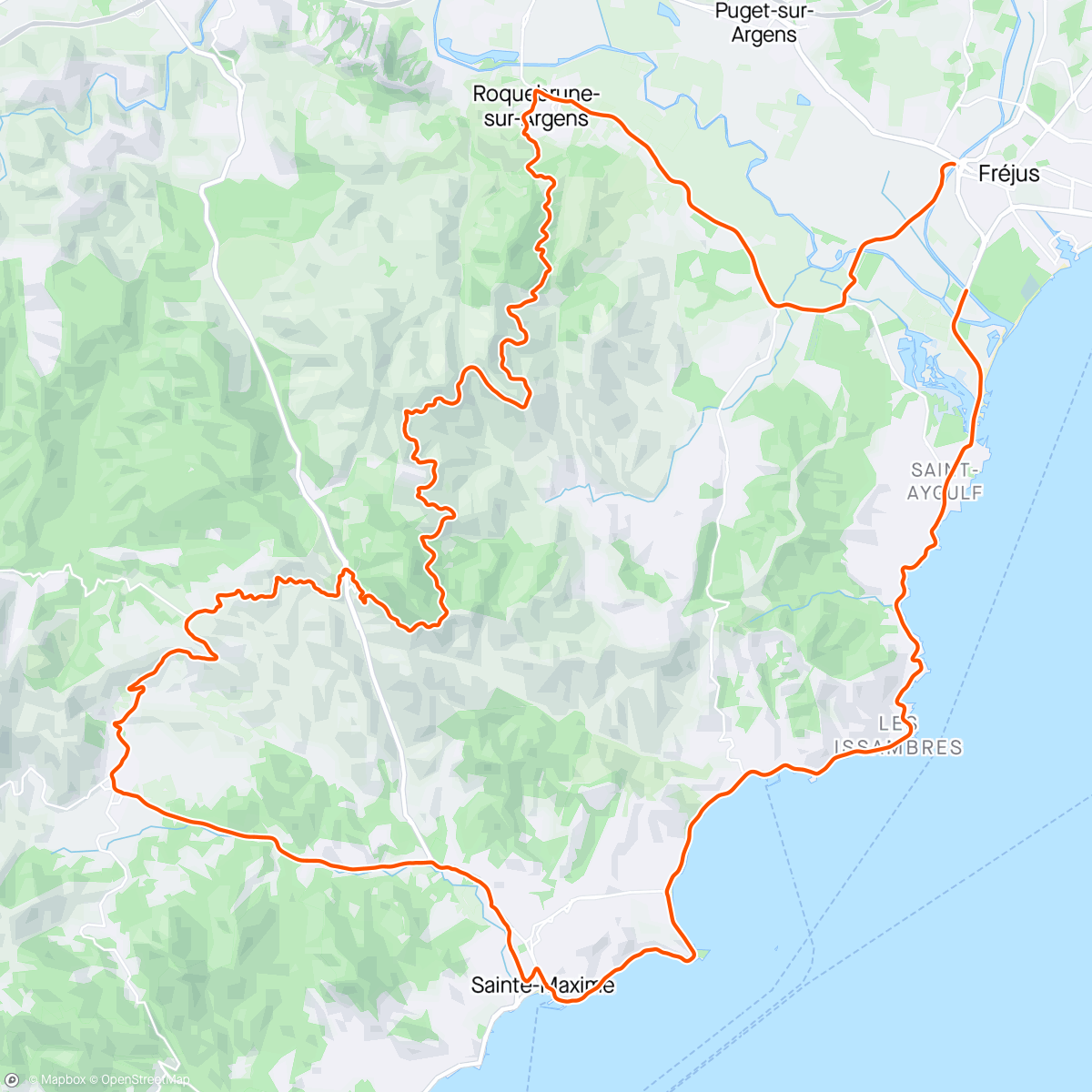 Map of the activity, Bij het Le Plan-de-la-Tour gebleven 🥐🥖