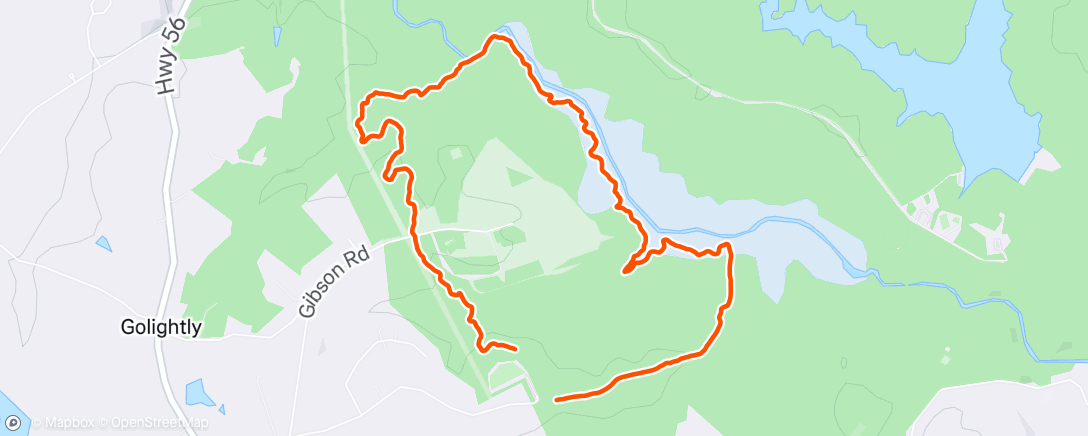 Map of the activity, Sloppy trail jog