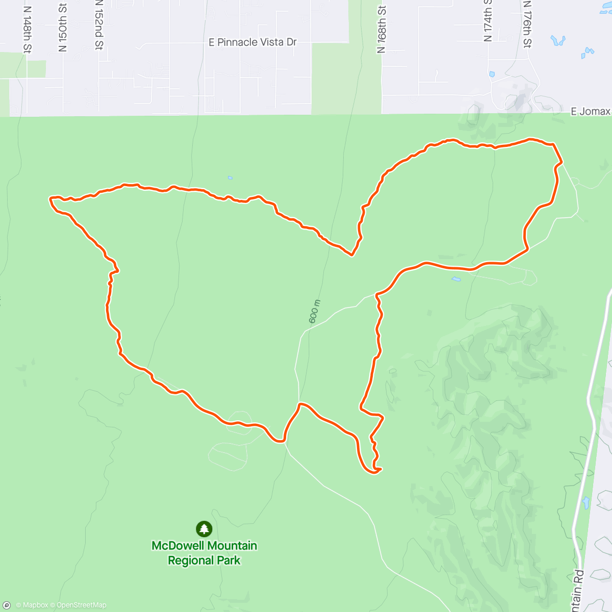 Map of the activity, McDowell Quickie