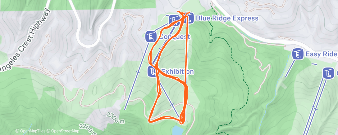 Map of the activity, Morning Alpine Ski