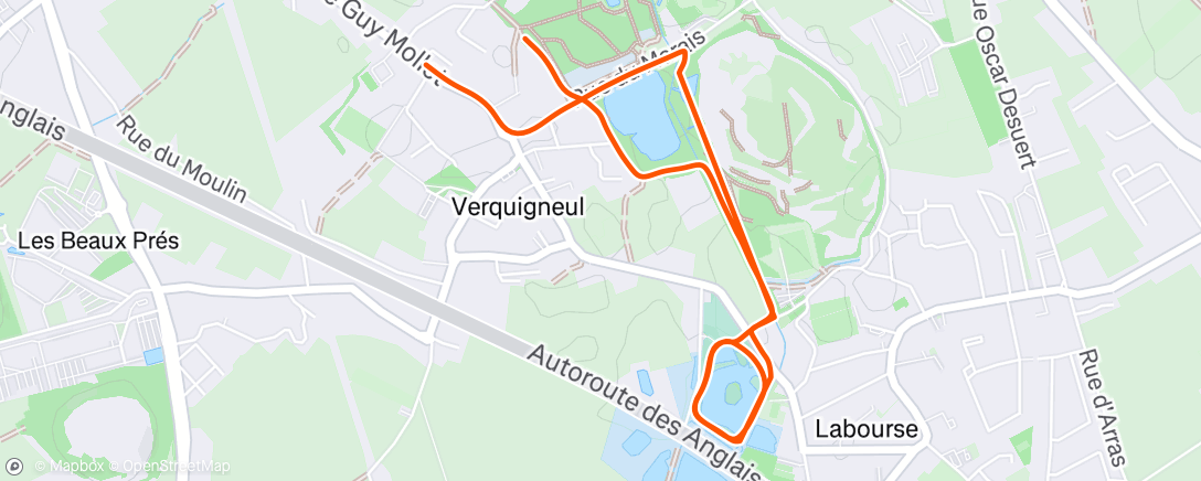 Map of the activity, Petit run pour booster ma Nana❤️