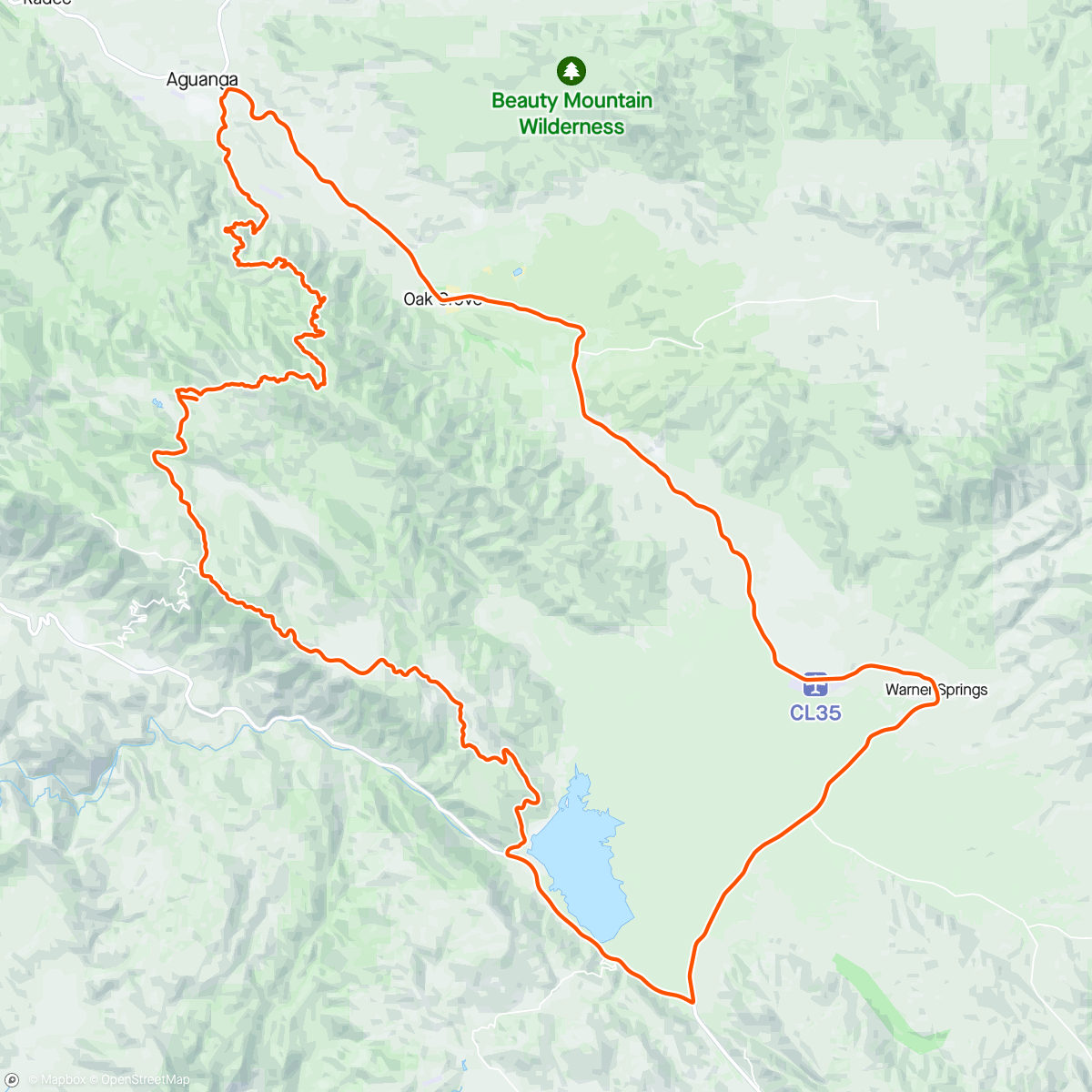 Kaart van de activiteit “Palomar Mountain (dirt) Warner Springs Loop🤪”