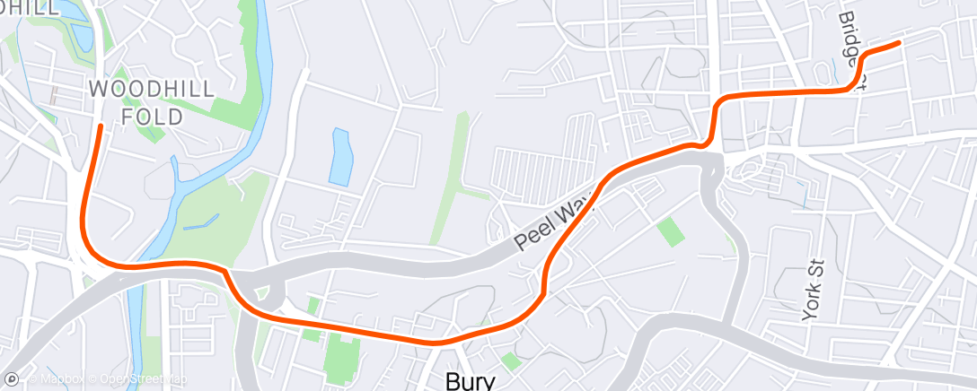 Map of the activity, Jog back from dropping the car off to the garage 😥