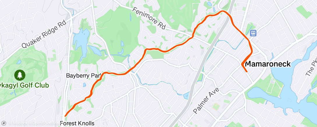 Map of the activity, Evening Run