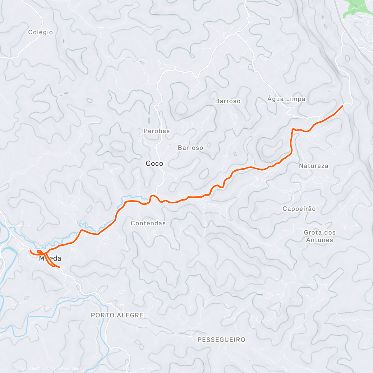 Map of the activity, Pedalada matinal