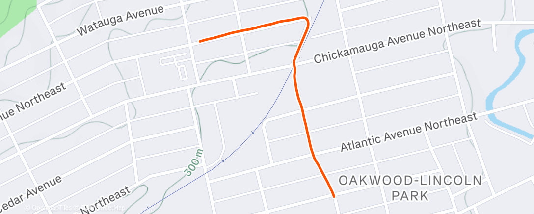 Map of the activity, Lunch Run