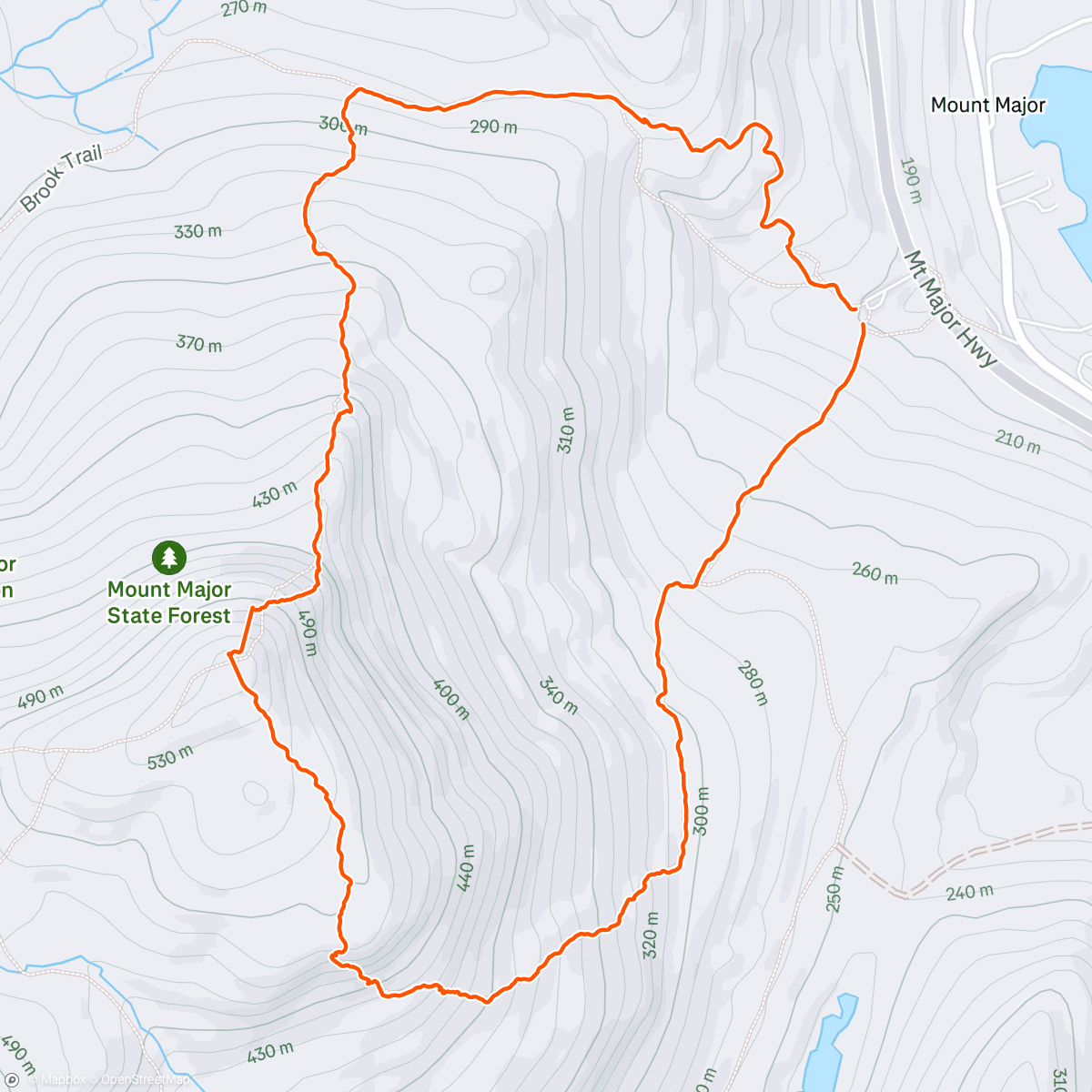 Map of the activity, Afternoon Hike