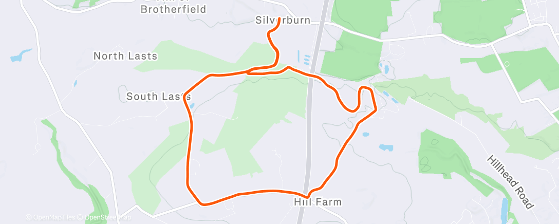 Map of the activity, Lunch Run