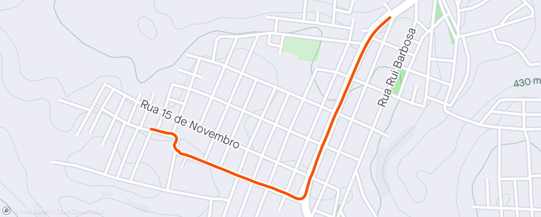 アクティビティ「Pedalada de mountain bike ao entardecer」の地図